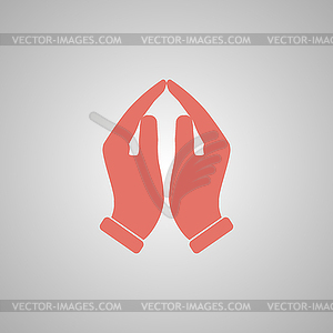 Praying hands icon,  - vector clipart