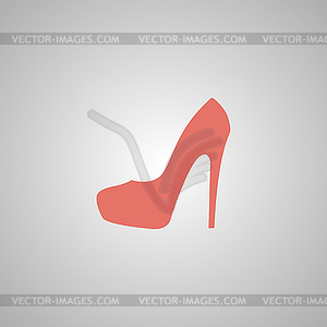 Woman shoes icon - vector clip art