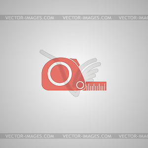 Tape measure icon. Roulette construction simbol - vector clipart