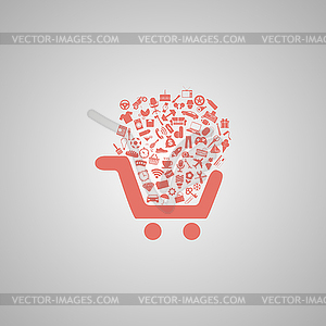 Shopping icon set - vector clip art