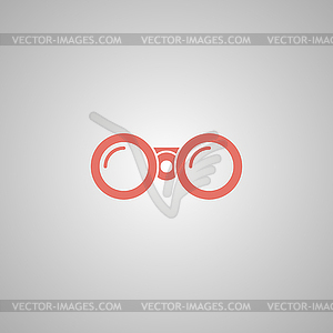 Binocular icon. Flat design style - royalty-free vector clipart