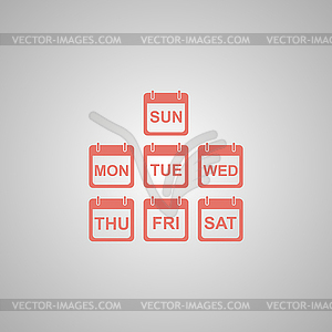 Flat calendar icon - vector clipart