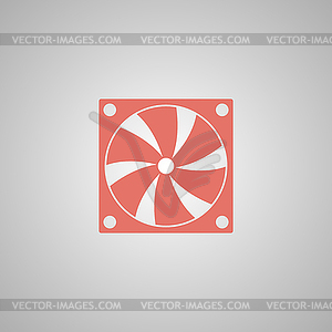 Computer cooling fan icon - vector clipart