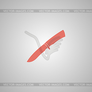 Knife icon. Flat - vector clipart