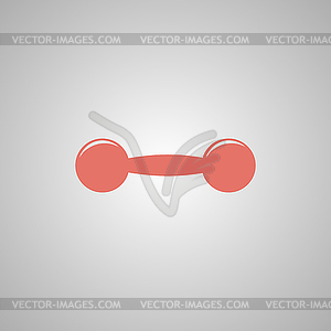 Dumbbell icon. Flat - vector clipart