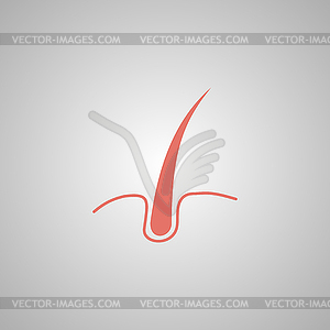 Hair icon. Flat - vector image