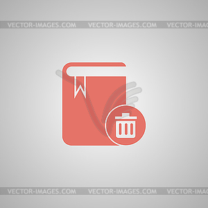 Book icon. Flat design style - vector clipart