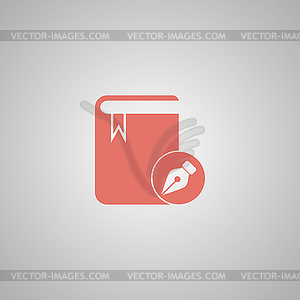 Book icon. Flat design style - vector image