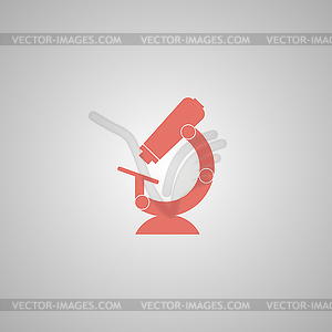 Microscope icon. Flat - vector image