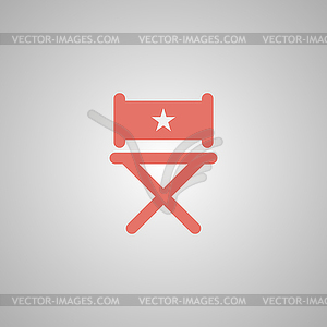 Director chair icon - vector clip art