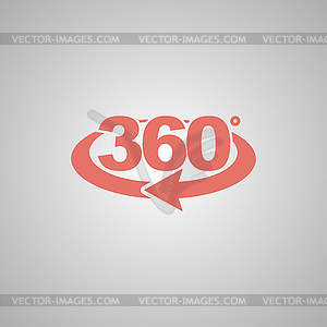 Rotation of 360 gradusav, web icon - vector clip art