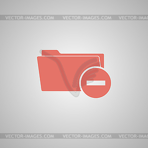 Remove Folder icon - vector clip art