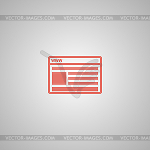 Mockup of web design icon - royalty-free vector image