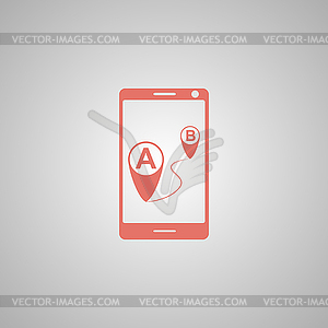 Gps smartphoner icon - vector clipart
