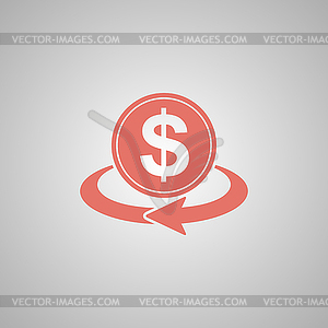 Money convert icon - vector image