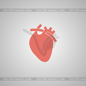 Flat heart icon. Eps 10 - vector EPS clipart