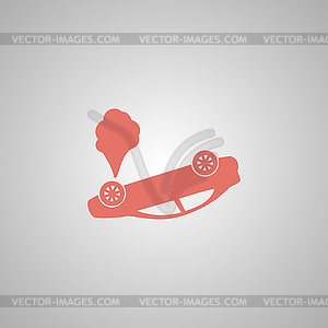 Car crash concept - vector clip art