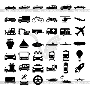 Transport icons. concept for design - vector clipart