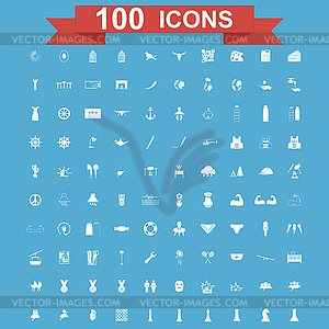 Icon set, Universal website, Construction, industry - color vector clipart