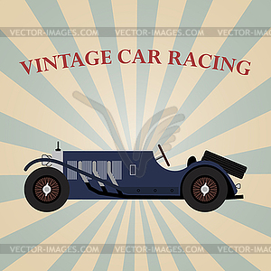 Vintage sport racing car - vector clipart