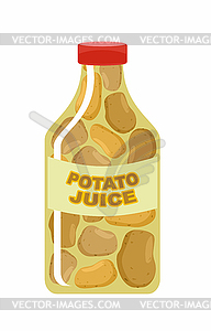 Potato juice. Juice of fresh vegetables. Potatoes i - vector clipart