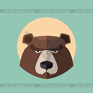 Bear Grizzly Head Graphic. Logo - royalty-free vector image