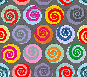 Colorful seamless pattern spiral. Retro abstract - vector clipart