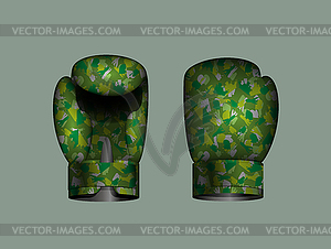 Set boxing gloves military. . Eps 10 - vector clipart
