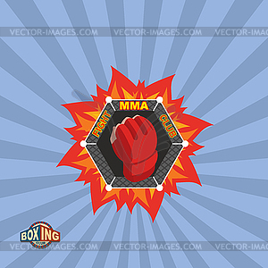 Mixed Martial Arts logo. MMA emblem - vector image