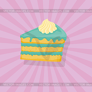 Piece of cake, . Icon - stock vector clipart