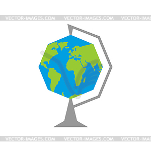 Восьмиугольная Earth - Школа Глобус. Образование в - клипарт Royalty-Free