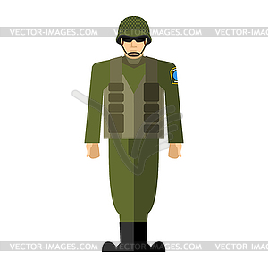 Soldiers. military man. Army clothing - vector clip art