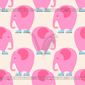 Pink Elephant seamless pattern. Background of circu - vector clipart