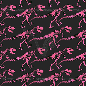 Jurassic dinosaur bones seamless pattern. - vector clipart / vector image