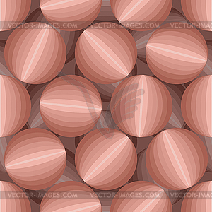 3D abstract background of balls. Seamless pattern o - vector clip art