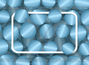 Text frame on 3d background ball. Pattern of - vector image
