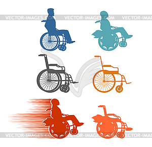 Set invalid. Collection of silhouettes of various - vector clip art