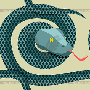 Snake seamless pattern. Longest reptile Python. - vector clipart