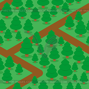 Лес бесшовные модели. Еловый чаща натуральный - иллюстрация в векторном формате