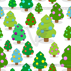 Winter Christmas forest seamless pattern. - vector image