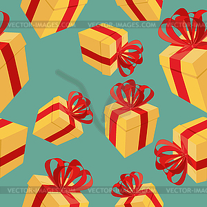 Gift boxes Seamless pattern. background for - vector image