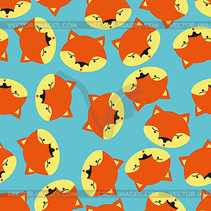 Fox Seamless pattern. Animals background - vector image