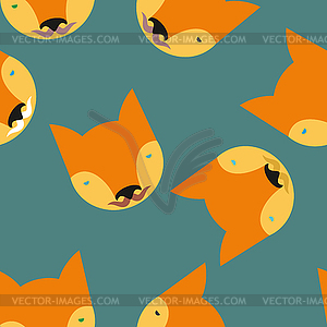 Fox Seamless pattern. Animals background - vector image