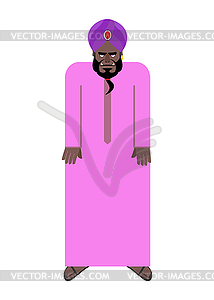 Sheikh in national Arab robe and turban - vector image