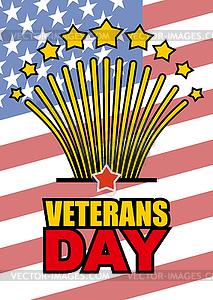 Veterans Day. Salute honoring American heroes on - vector EPS clipart