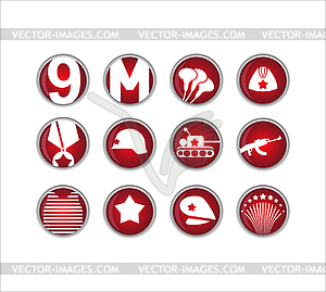 May 9, victory day, icon - vector clip art