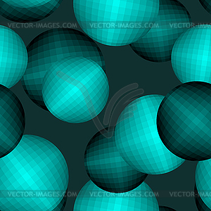 Balls seamless pattern. Circles 3D texture. Abstrac - vector clip art