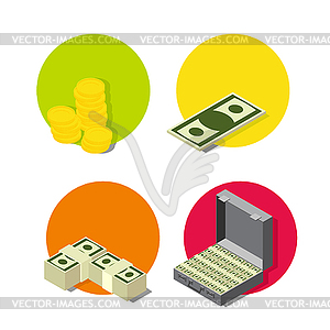 Set money icons - vector clip art