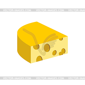 Cheese. Piece of dairy product. ill - vector clip art