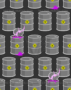 Dump biohazard. Gray flanks with violet dangerous - vector clipart